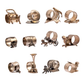 Collection of Meriden Figural Napkin Rings
