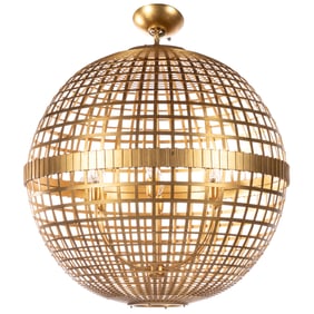 Contemporary Globe Form Chandelier