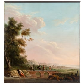 Dutch Landscape, after the 17th Century genre, with a Later San Francisco Gilded Age History