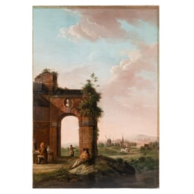 Dutch Landscape, after a 17th Century genre style, with a Later San Francisco Gilded Age History