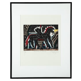 Javier Arevalo (Mexican 1937-2020) Etching