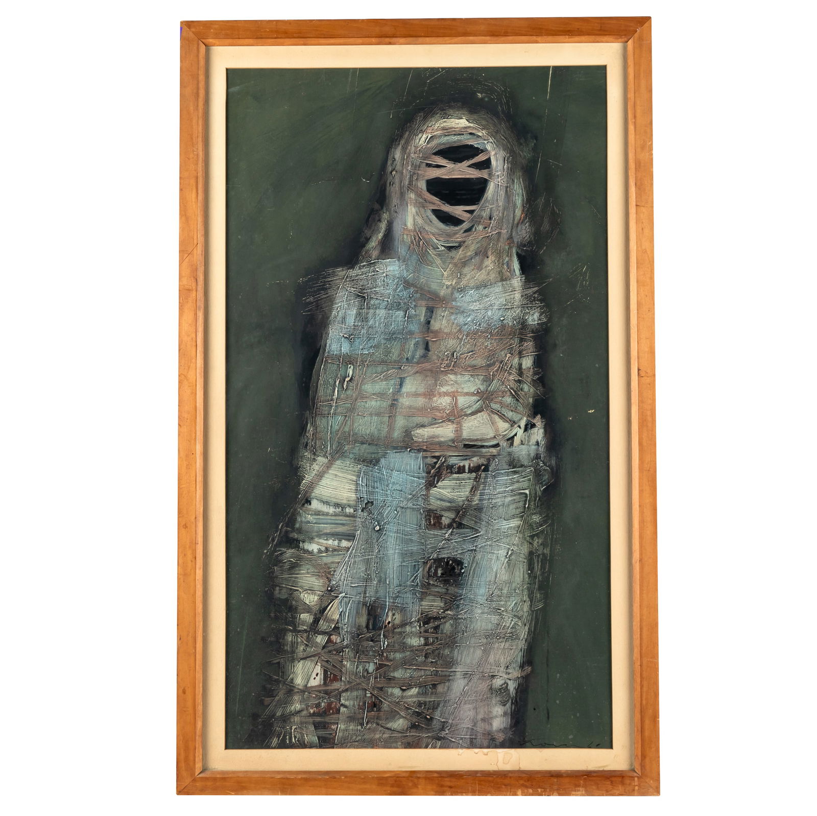 Ernest Trova (American 1927-2009): Ernest Trova (American 1927-2009)Abstract FigureGouache on BoardSigned l/r27in. x 43in (69 x 109cm)Framed: 44in. x 29in. (112 x 74cm)