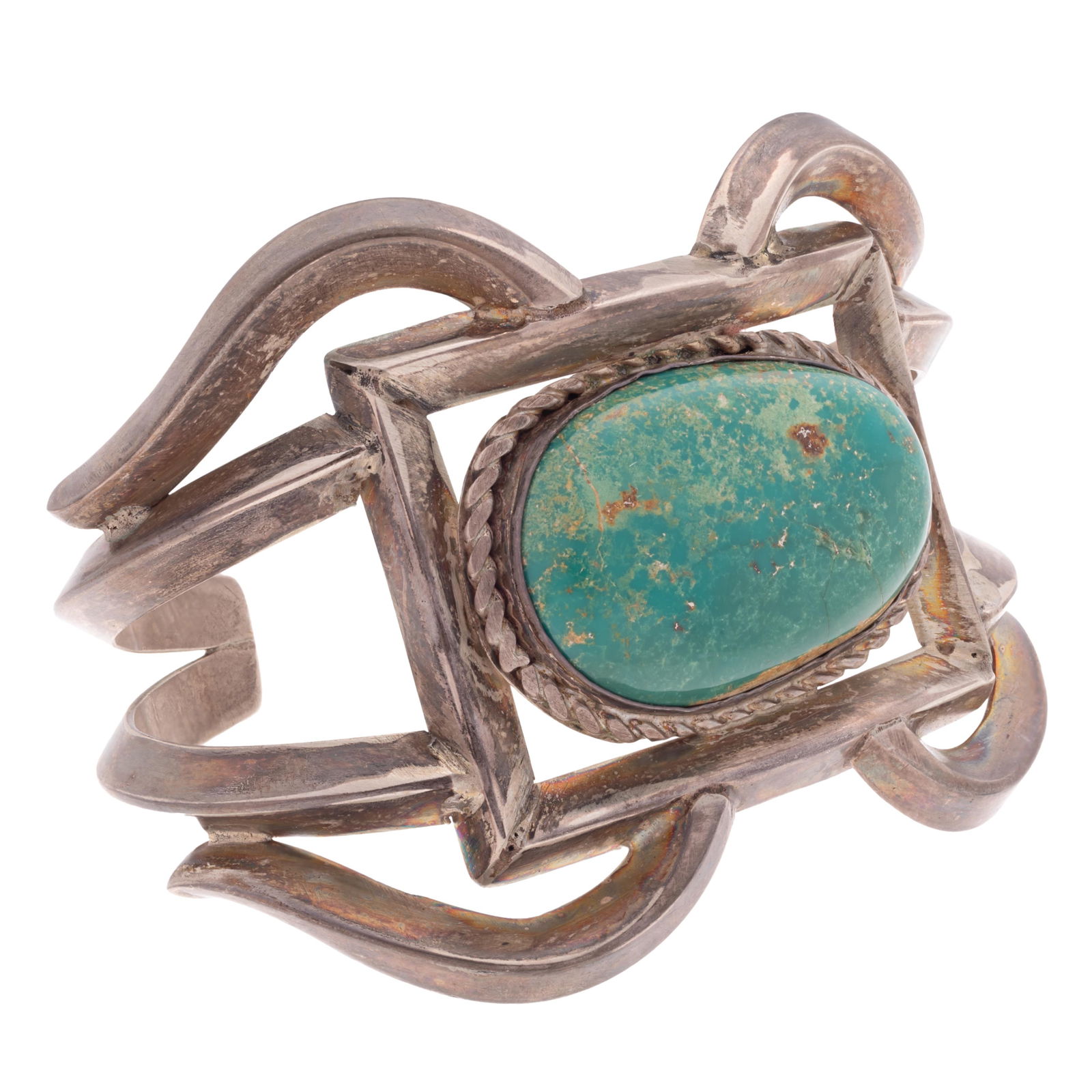 Navajo Turquoise, Sterling Silver Cuff Bracelet (1 of 3)