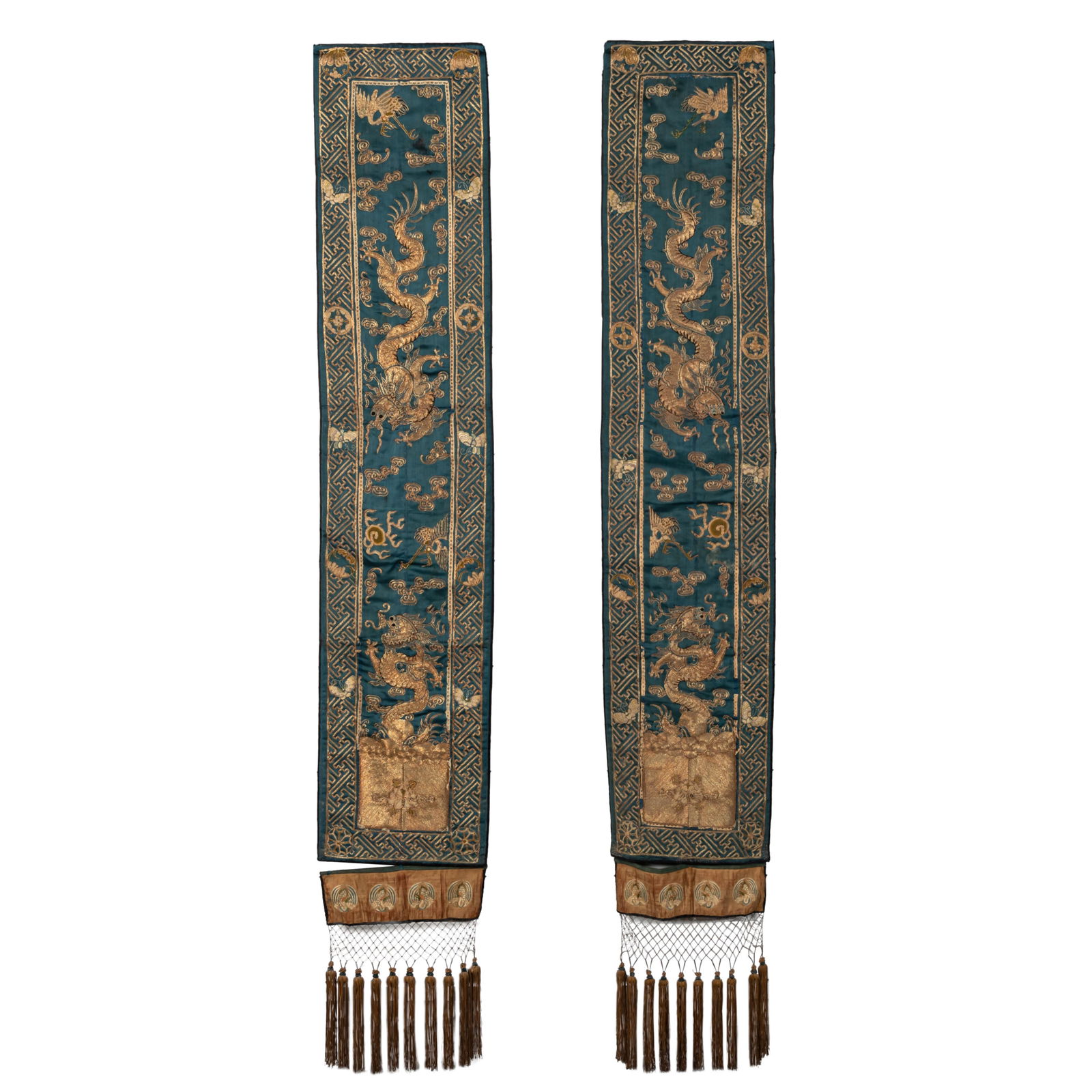 Pair Chinese Embroidered Silk Panels (1 of 4)