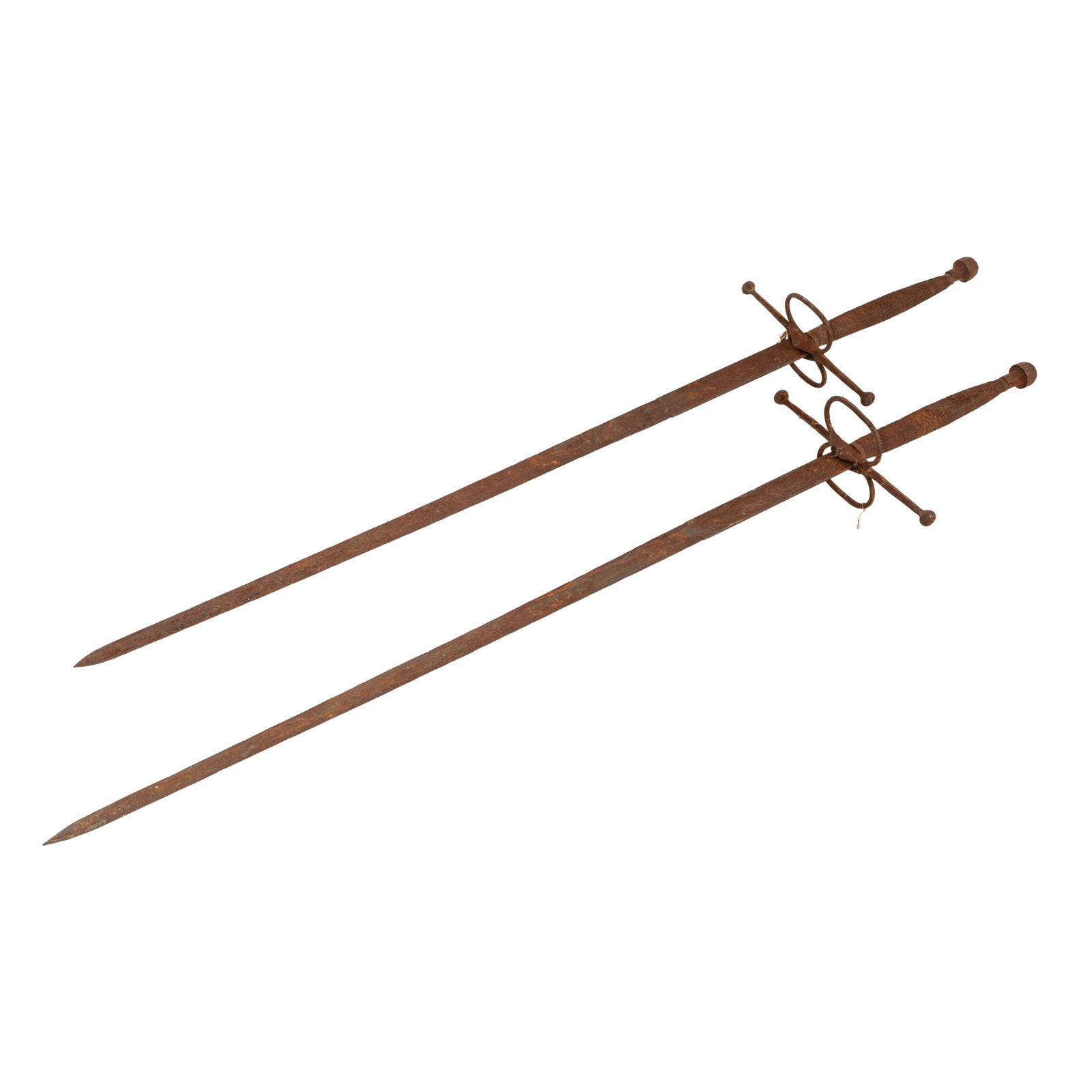 Pair Medieval Style Iron Long Swords (1 of 5)