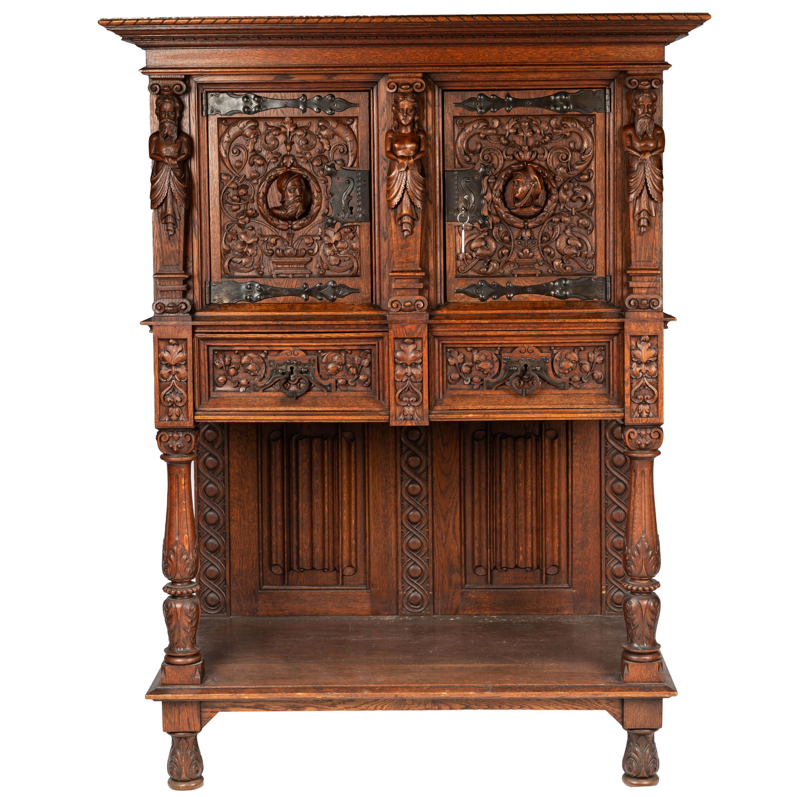 Jacobean Style Oak court Cupboard (1 of 5)