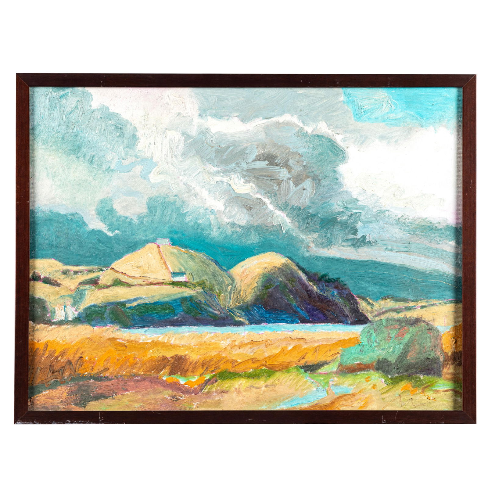 Lundy Siegriest (American 1925-1985): Lundy Siegriest (American 1925-1985)'Hills and Water'Oil on canvasunsigned18in. x 24in (46cm. x 61cm)Provenance: Garzoli Gallery
