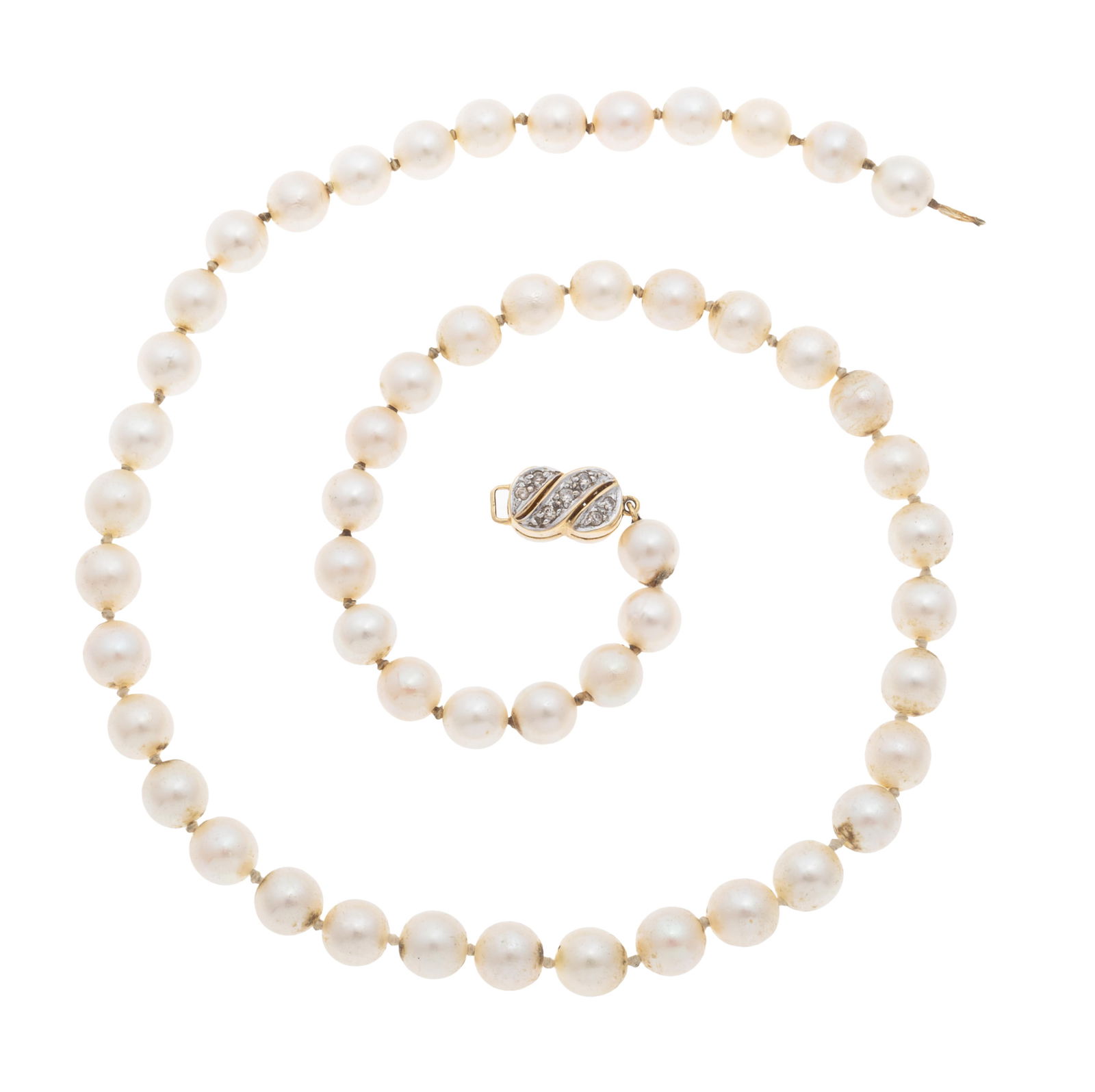 Cultured Pearl, Diamond, 18k Yellow Gold Necklace (1 of 3)