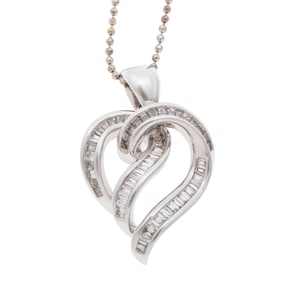 Diamond, 18k, Sterling Silver Necklace