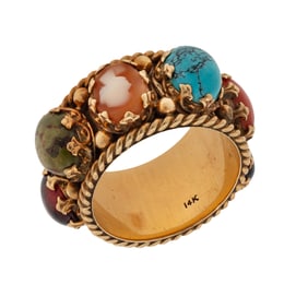 Multi-Stone, 14k Yellow Gold Ring