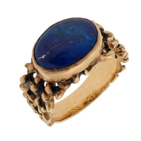 Lapis Lazuli, 14k Yellow Gold Ring