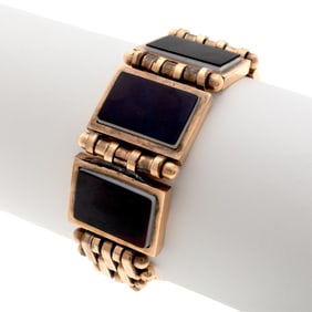 Agate, Gold-Filled Watch Fob