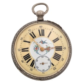 Silver Open Face, Key Wind Pocket Watch