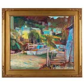 Lundy Siegriest (American 1925-1985) Moored Boats