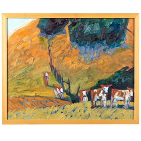 Lundy Siegriest (American 1925-1985) Wandering Cattle