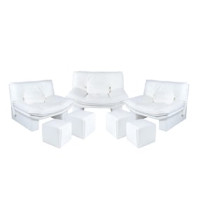 Suite of Nicoletti Salotti Italian Leather Furniture