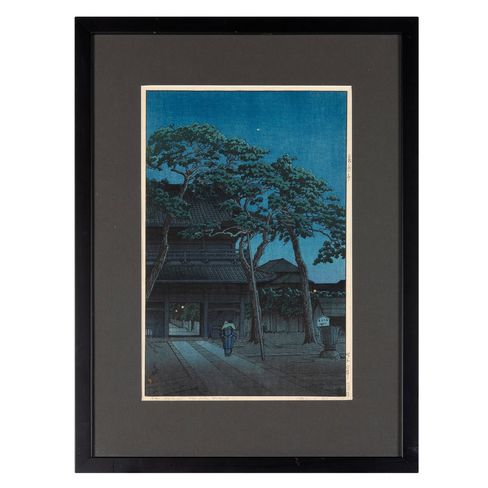 Hasui Kawase (Japanese 1883-1957): Hasui Kawase (Japanese 1883-1957) Sengaku Temple 9 1/2in. x 14 1/2in (24cm. x 36cm) Regarded as a major Japanese landscape artist of the 20th century, Hasui Kawase?s prints are characterized by their 
