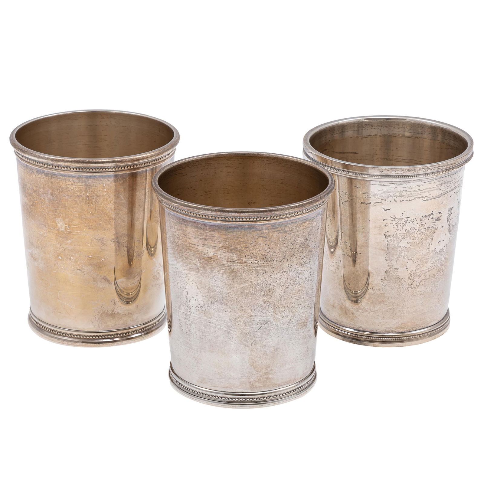 A Set of Sterling Silver Mint Julip Cups (1 of 5)