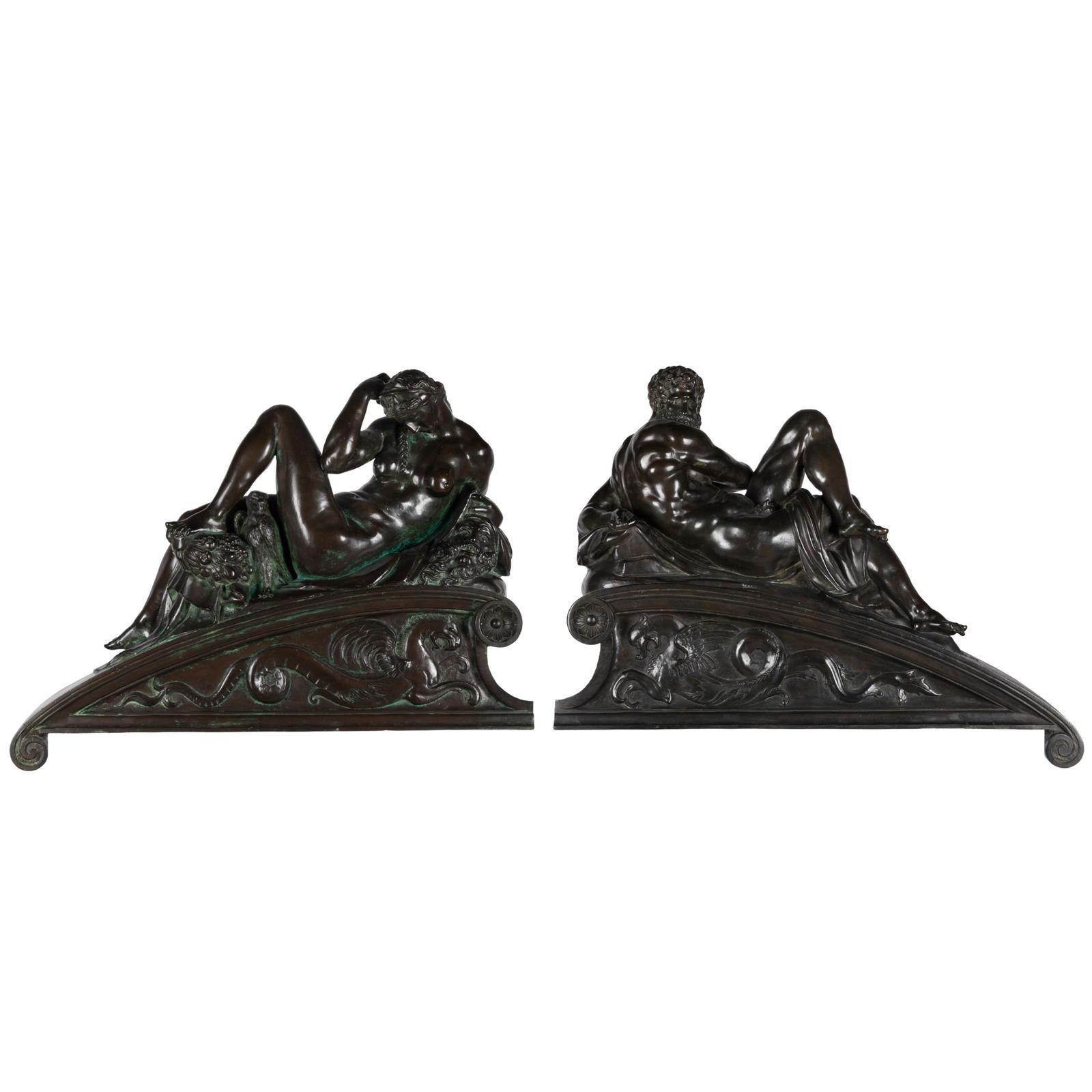 Bronze Sculptures, 'Day and Night' after Michelangelo (1 of 12)