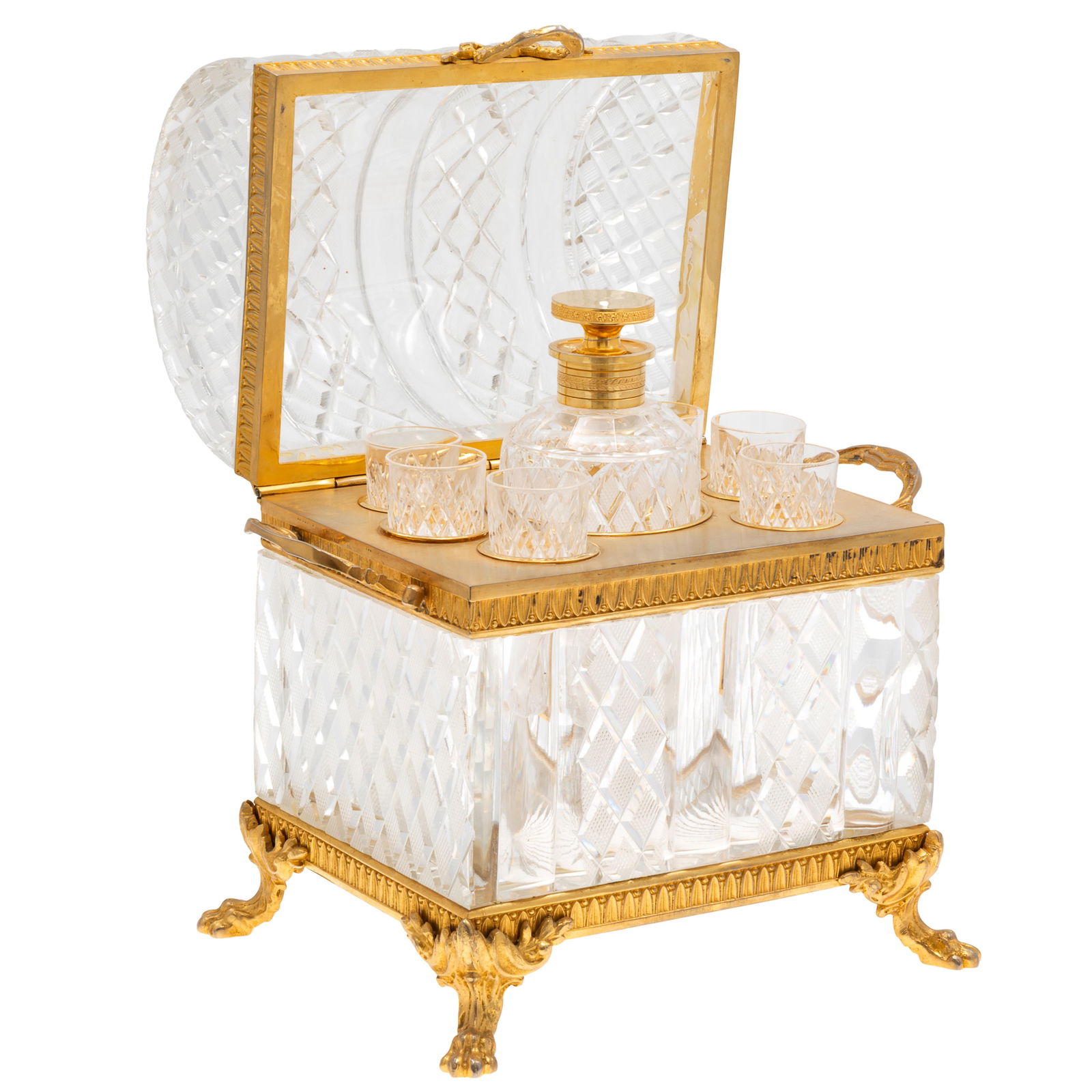 Neoclassical Style Cut Glass and Gilt Bronze Tantalus (1 of 8)