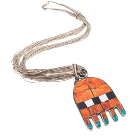 Southwestern Style, Multi-Stone, Sterling Silver Necklace