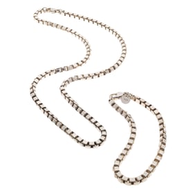 Sterling Silver Neck Chain and Bracelet, Tiffany & Co.