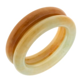 Pair of Jadeite Jade Bangle Bracelets