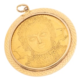 22k, 18k Yellow Gold Pendant