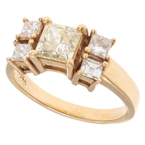 Diamond, 14k Yellow Gold Ring