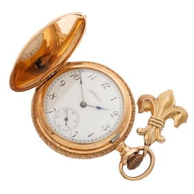 Ladies Shreve & Co. Diamond, 14k Hunting Case Pocket Watch