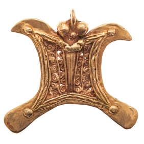 Pre-Columbian Tairona Culture Gold Butterfly Pendant