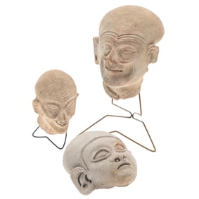 Pre-Columbian Artifacts, Tumaco-LaTolita Culture Ceramic Busts