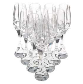 Baccarat Crystal Neptune Pattern Fluted Champagne