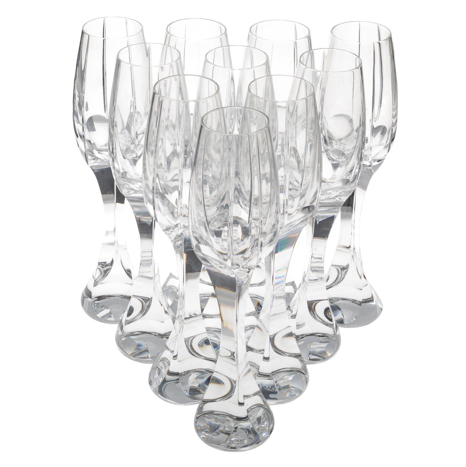 Baccarat Crystal Neptune Pattern Fluted Champagne (1 of 4)