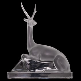 Lalique Crystal Figure of Stag (Ciervo)