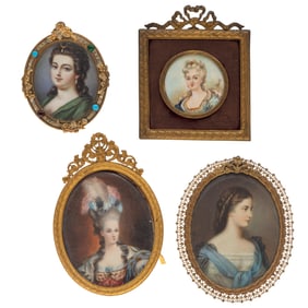 A Collection of French Portrait Miniatures