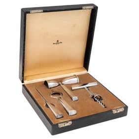 Georg Jensen Sterling and Stainless Bar Set