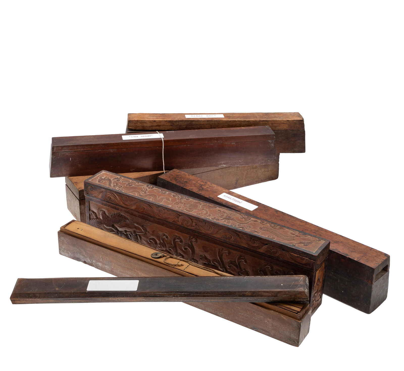 Thai Accordion Books in Boxes: Thai Accordion Books in BoxesA set of six, all in decorative boxes.From a Sonoma County Estate