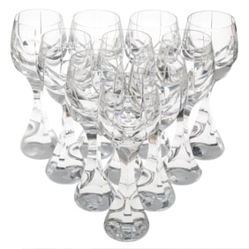 Baccarat Crystal Neptune Pattern Small Water Glasses
