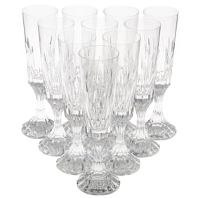 Baccarat Crystal Massena Pattern Fluted Champagne Glasses