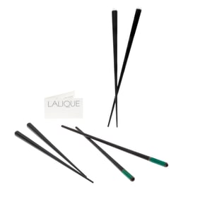 Two Pairs Lalique Chopsticks