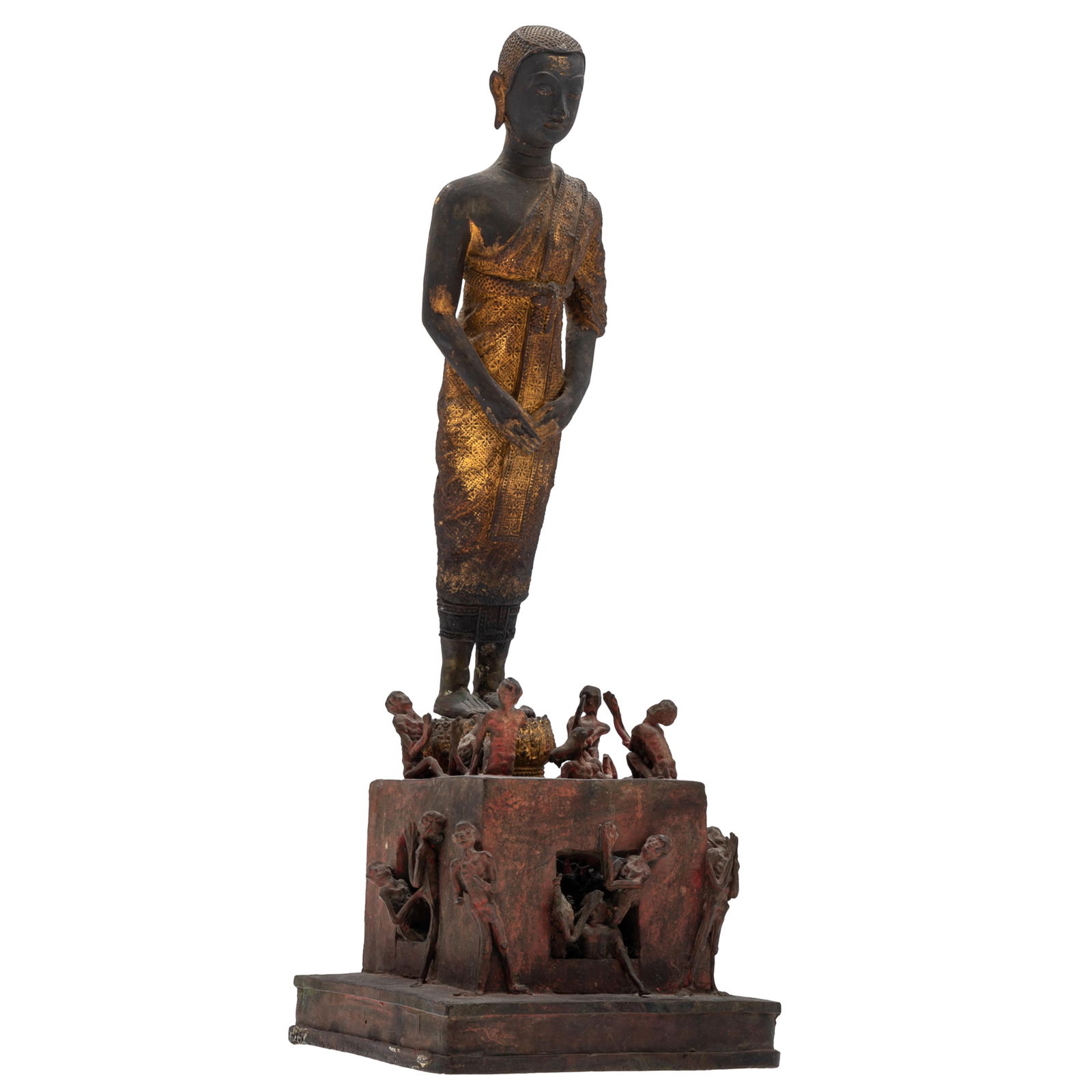 Thai Gilt Bronze Figure of Phra Malai (1 of 7)