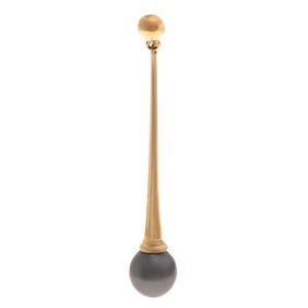 Cultured Tahitian Pearl, 14k Yellow Gold Pendant