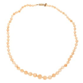 Conch Shell Bead Necklace, Les Bernard
