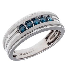 Colored Diamond, 10k White Gold Ring