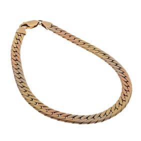 18k Yellow, Rose and White Gold Bracelet
