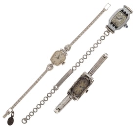 Collection of Three Ladies Vintage Gold and Gold-Filled Wristwatches