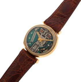Bulova, M1 Accutron "Spaceview," 14k Yellow Gold Wristwatch