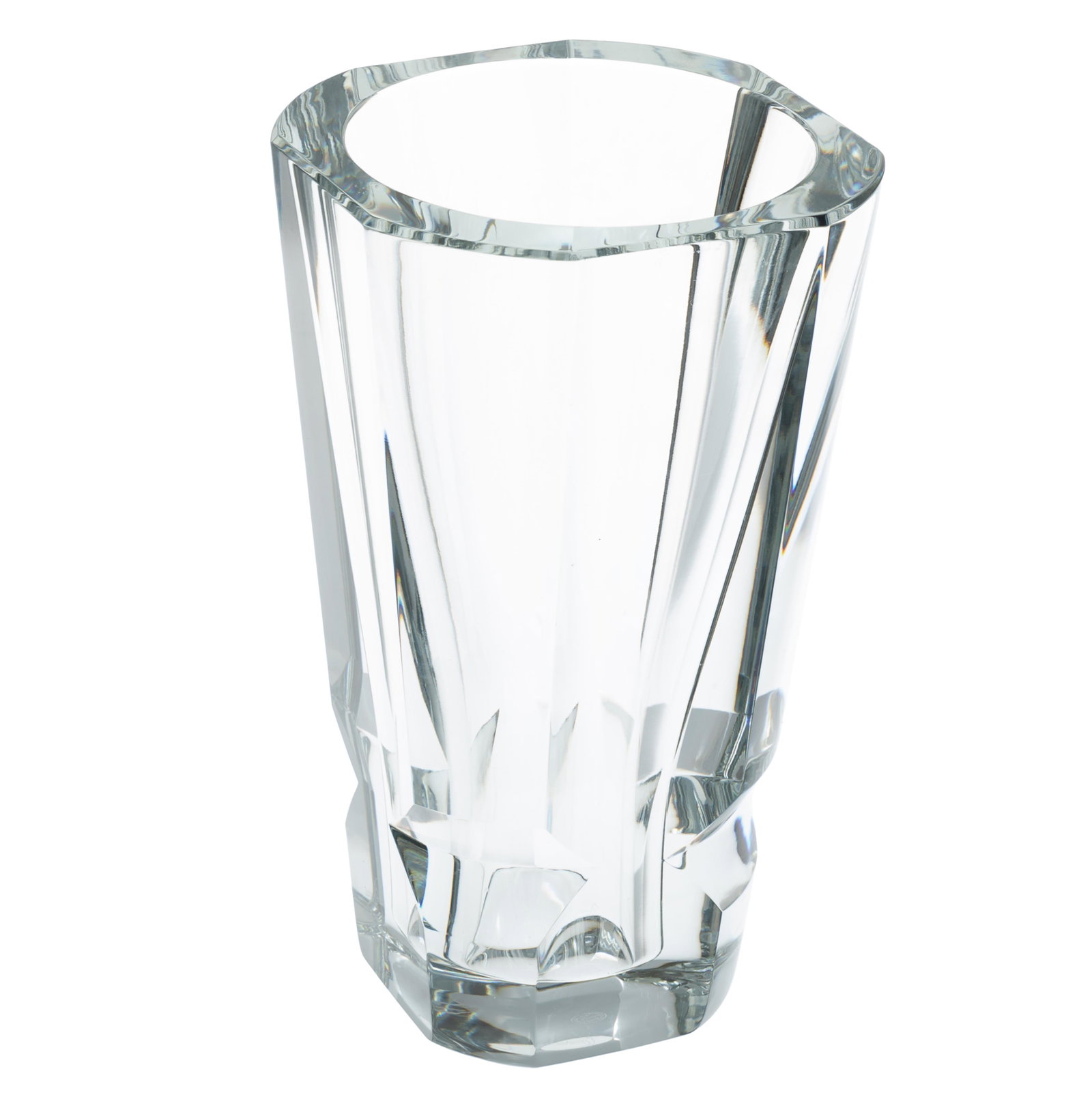 Baccarat Crystal Tall Vase: Baccarat Crystal Tall Vase A tall tapering and fluted form. 10in (25cm) Condition: Good, no chips or cracks.