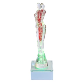 Murano Glass Sculpture, Couple Embracing